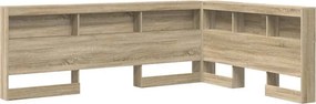 vidaXL Κεφαλάρι Αποθήκης με ράφι Δρύς Sonoma 135 cm Επεξεργασμένο ξύλο