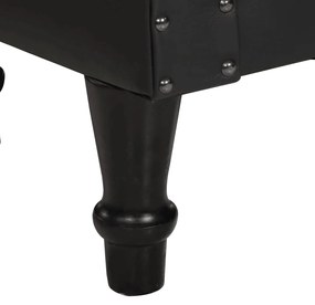 vidaXL Πολυθρόνα Μπάρελ Μαύρη από Γνήσιο Δέρμα