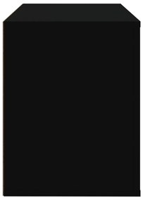 Παπουτσοθήκη Μαύρη 80x35x45 εκ. από Επεξεργασμένο Ξύλο - Μαύρο