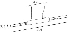 Κρεμαστό Φωτιστικό Limbo Ø84cm Λευκό Carrara