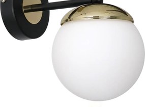 Απλίκα Τοίχου Sparta Μαύρο με Χρυσό