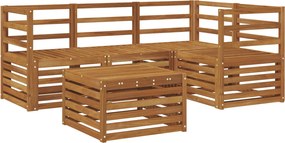 vidaXL Σειρά Καναπέ Εξωτερικού 5 pcs Φυσικό