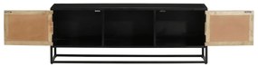 vidaXL Έπιπλο Τηλεόρασης 110 x 30 x 40 εκ. Μασίφ Ξύλο Μάνγκο & Σίδηρος