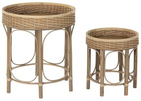 Βοηθητικό Τραπέζι DKD Home Decor 8424001811281 49 x 49 x 55 cm Φυσικό