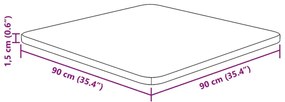 vidaXL Επιφάνεια Τραπεζιού Τετράγωνη Αν. Καφέ 90x90x1,5 εκ. Ξύλο Δρυς