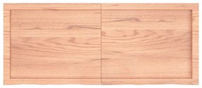 vidaXL Ράφι Τοίχου Ανοιχτό Καφέ 120x50x(2-6)εκ. Επεξ. Μασίφ Ξύλο Δρυός