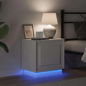 vidaXL Κομοδίνο 2 pcs Λευκό 44 x 34,5 x 45 εκ Επεξεργασμένο ξύλο