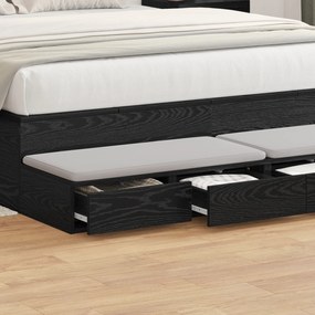 vidaXL Συστήματα Συρταριών Μαύρο Δρυς 160x36,5x16,5 εκ Επεξεργασμένο Ξύλο
