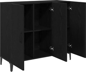 vidaXL Πλαϊνό γραφείο Μαύρη δρυς 34 x 90 x 80 εκ Επεξεργασμένο ξύλο