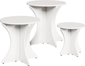 vidaXL Τραπεζάκι σαλονιού 3 pcs Λευκό