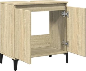vidaXL Ντουλάπι Νιπτήρα Sonoma Δρυς 58x33x60 εκ. Επεξεργασμένο Ξύλο