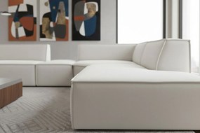 Γωνιακός καναπές Fubu L-Εκρού-Δεξιά