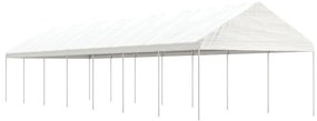 vidaXL Κιόσκι με Τέντα Λευκό 15,61 x 4,08 x 3,22 μ. από Πολυαιθυλένιο