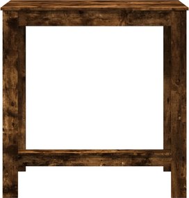 vidaXL Τραπέζι Μπαρ Καπνιστή Δρυς 102x50x103,5εκ. Επεξεργ. Ξύλο