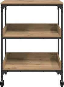 vidaXL Καρότσι Κουζίνας Artisan Oak 60 x 41 x 80.5 εκ.