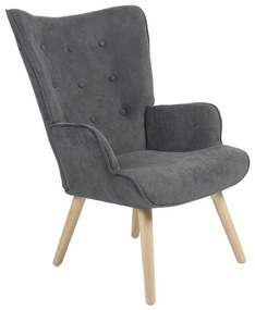 Armchair Fluffy fabric anthracite-natural 75x69x96cm 75x69x96 εκ.