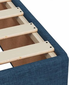 vidaXL Πλαίσιο κρεβατιού χωρίς στρώμα μπλε 120x200cm ύφασμα