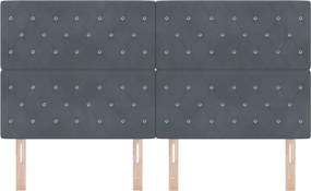 vidaXL Κεφαλάρι Σκούρο Γκρι 180 cm Βελούδο