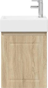 vidaXL Μονάδα μπάνιου με βρύση Sonoma Δρυς 45,5 x 22,5 x 84 εκ
