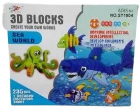 Συναρμολογούμενες φιγούρες DIY 3D - Ζώα της θάλασσας - 235τεμ - EVASY1004