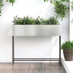vidaXL Ανυψωμένος Κήπος 100x26x82 εκ Γαλβανισμένο Ατσάλι
