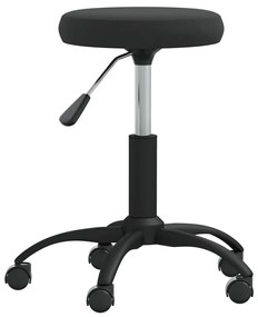 vidaXL Υποπόδιο Μασάζ Μαύρο Βελούδινο