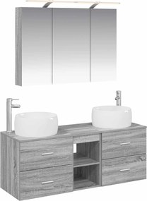 vidaXL Σετ Επίπλων Μπάνιου 4 pcs Γκρι Sonoma