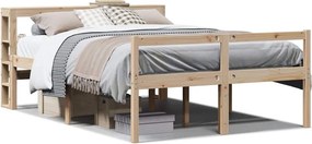 vidaXL Σκελετός Κρεβατιού 2 τμχ. Φυσικό 120 x 200 cm