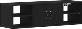 vidaXL Ράφι Τοίχου Μαύρη Οξυά 102 x 30 x 29 εκ Επεξεργασμένο ξύλο