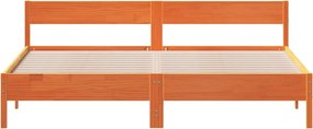 vidaXL Σκελετός Κρεβ. Χωρίς Στρώμα Καφέ Κεριού 200x200 εκ Μασίφ Πεύκο