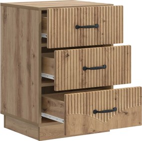 vidaXL Κομοδίνο Artisan Δρυς 43 x 41 x 63,5 εκ. Επεξεργασμένο Ξύλο