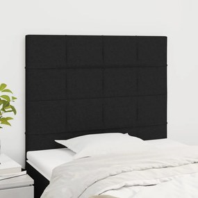 vidaXL Κεφαλάρι Κρεβατιού Μαύρο 100x5x118/128 εκ. Ύφασμα