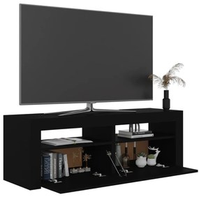 vidaXL Έπιπλο Τηλεόρασης με LED Μαύρο 120 x 35 x 40 εκ.