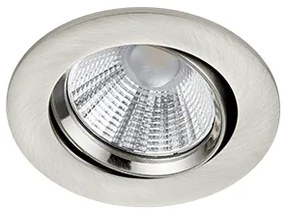 Pamir Στρογγυλό Μεταλλικό Χωνευτό Σποτ με Ενσωματωμένο LED και Θερμό Λευκό Φως σε Ασημί χρώμα 8x8cm Trio Lighting 650510107