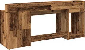 vidaXL Desk Παλαιωμένο ξύλο 200 x 55 x 91 cm Engineered wood