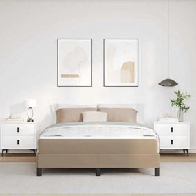 vidaXL Κρεβάτι Άλλο Καπουτσίνο 140 x 190 cm Τεχνητό δέρμα