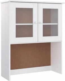 vidaXL Ντουλάπι ALTA Λευκό 77 x 35 x 188 εκ. από Μασίφ Ξύλο Πεύκου