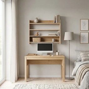 Ραφιέρα τοίχου Lane Megapap χρώμα sapphire oak 85x15x66εκ.