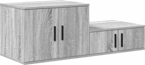 vidaXL Ντουλάπι αποθήκευσης 2 pcs Γκρίζο Σονομα 108 x 41 x 40 εκ