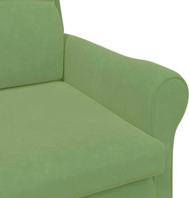 vidaXL Πολυθρόνα Ανοιχτό πράσινο Βελούδο
