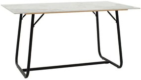 Τραπέζι Revello 101-000075 150x90x75cm Marble White-Black Stone,Metal