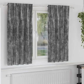 vidaXL Κουρτίνα με κουρτίνες 2 pcs Γκρι 175 x 140 εκ. Βελούδο