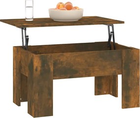 vidaXL Τραπεζάκι Σαλονιού Καπνιστή Δρυς 79x49x41 εκ. Επεξεργασμ. Ξύλο