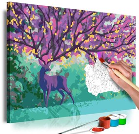 Πίνακας για να τον ζωγραφίζεις - Purple Deer 60x40