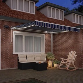 vidaXL Σκηνίτσα Αναδιπλούμενη Μπλε και άσπρο 350 x 250 εκ