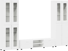vidaXL Σετ επίπλου τηλεόρασης FLORIN 3 pcs Λευκό Επεξεργασμένο ξύλο