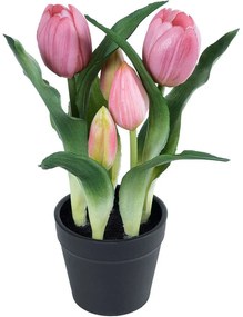 Τεχνητό Φυτό Tulip 21092 Φ22x23cm Pink GloboStar Polyethylene
