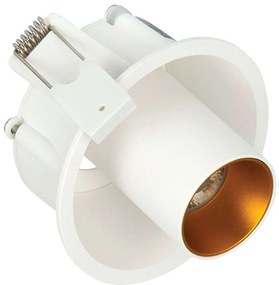 Σποτ Χωνευτό VK/04147/W/W Φ9,1cm Led 560Lm 7W 3000K White-Gold VKLed Round