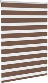 vidaXL Ζέβρα τυφλή Καφέ Πλάτος υφάσματος 110,9 εκ. Πολυεστέρας