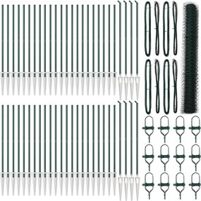 vidaXL Στύλος Περιφράξεων Πράσινο 100 x 1,2 μ (50 mm πλέγμα)